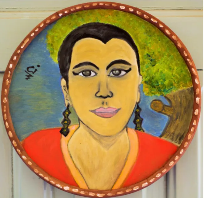 Figura 1. Tarsila do Amaral (retrato)/Óleo sobre papelão. ARVELOS. L. (2016). 