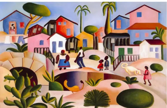 Figura 4. Morro da Favela (Tarsila do Amaral, 1924). FONTE: CATÁLOGO RAISONNÉ. Tarsila do  Amaral