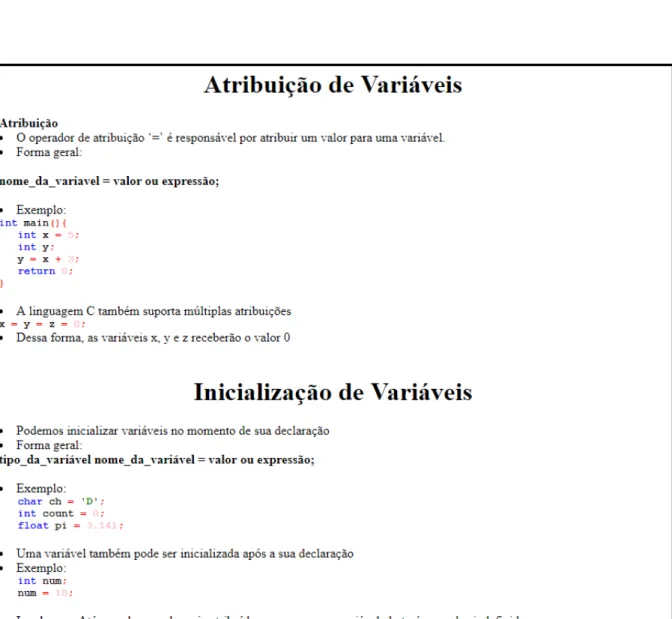 Figura 4 – Página HTML gerada a partir da figura 3