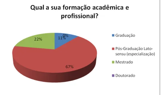 Gráfico 6 – Formação acadêmica e profissional. 