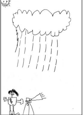 Figura 7 Daniel – Desenho e escrita livre em casa 