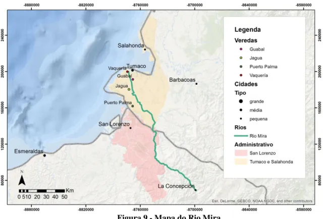Figura 9 - Mapa do Rio Mira 