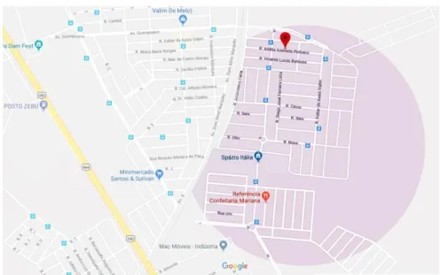 Figura 11 - Área a ser atendida pelo projeto 