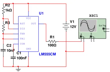 Figura 6. Circuito simulado via software NI Multsim para confecção em placa de  circuito impresso