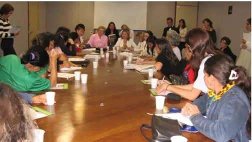 Figura 5: Entrega da pauta à bancada Feminina da Câmara dos Deputados, Brasília-DF, 15 de agosto de 2007 (Foto: Berenice Silva)