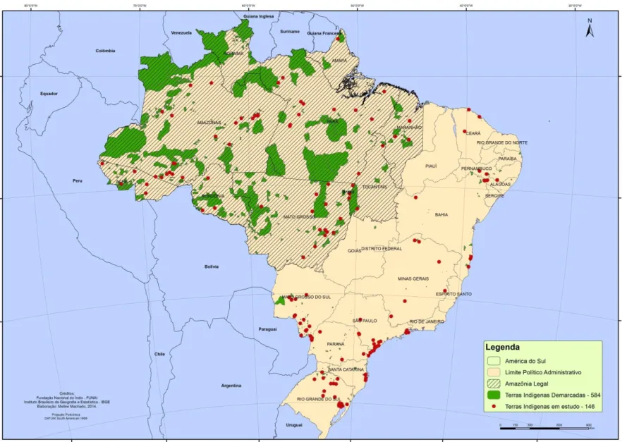 Figura 2: Mapa de terras indígenas do Brasil 