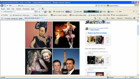 Figura 9: página da internet com fotos editadas a partir da fala  de Luciana no vídeo Registrávicos. 