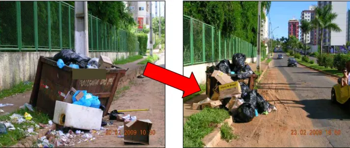 Foto 13 – Um ano depois e o contêiner da pousada no centro da cidade continua a não  comportar o montante de resíduos despejados
