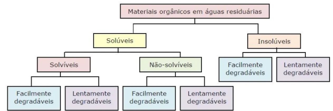 Figura 06: Classificação dos poluentes presentes nas águas residuárias 