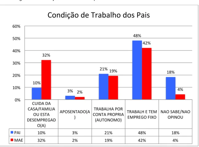 Figura 16 – Condição de trabalho dos pais 