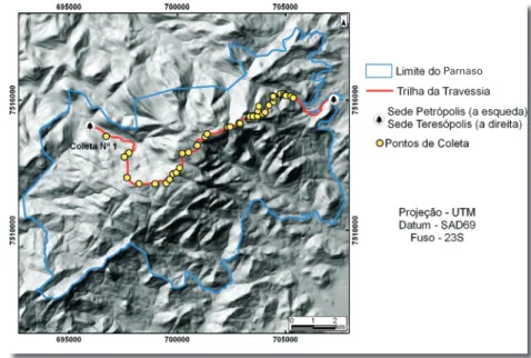 Fig. 6. Mapa dos pontos de Coleta.