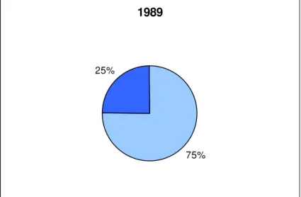 Gráfico 1: Divisão das reportagens com denúncias em 1989 