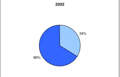 Gráfico 4: Divisão das reportagens com denúncias em 2002 