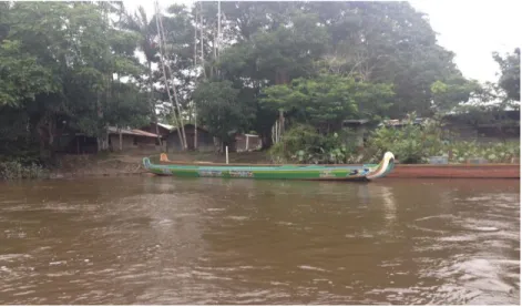 Figure 4. The Kampu  „Camp‟ of Gaanman Da Bono Velantie . The villages are always  alongside rivers