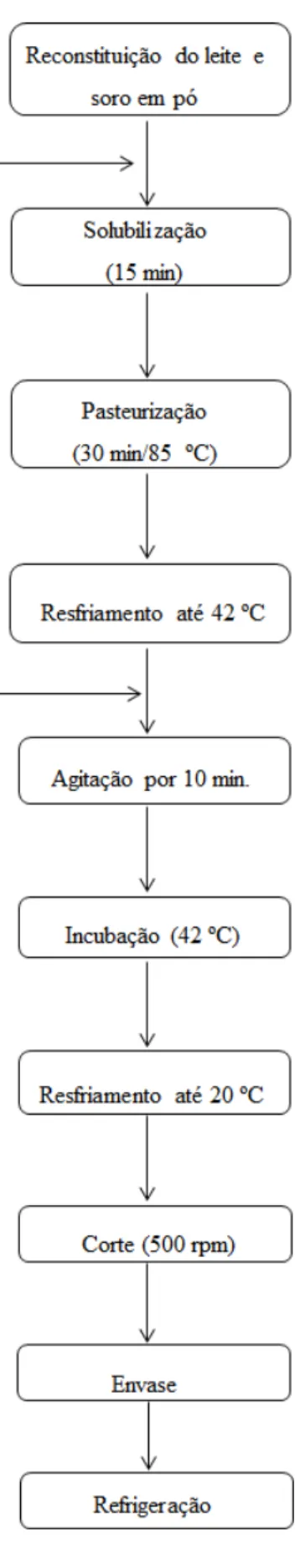Figura 3  –  Fluxograma da produção da bebida láctea fermentada. 