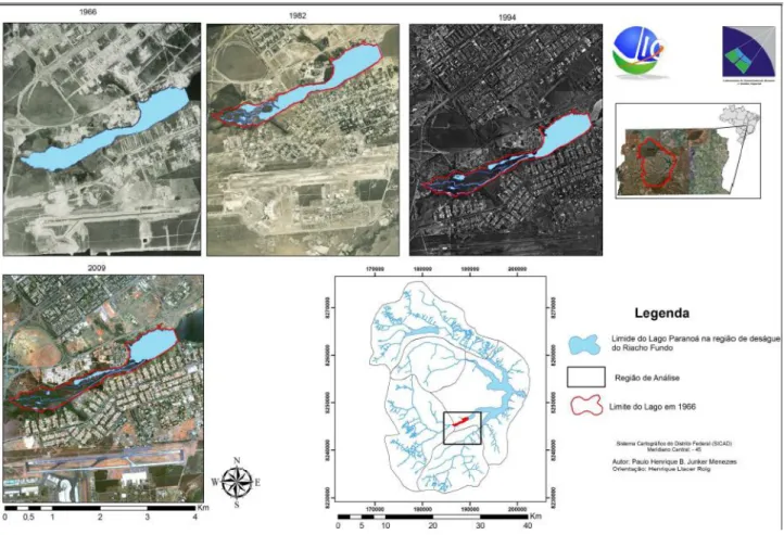 Fig 20: Concentração de Zn nos sedimentos do Lago Paranoá. Fonte: Maia (2003) 