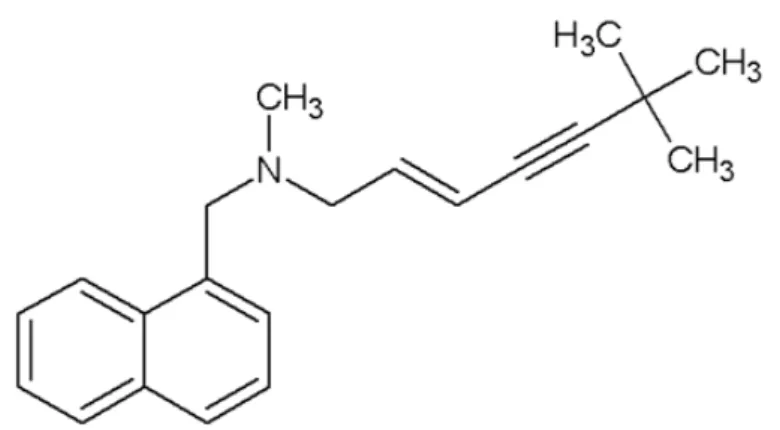 Figura 7. Estrutura química da terbinafina 