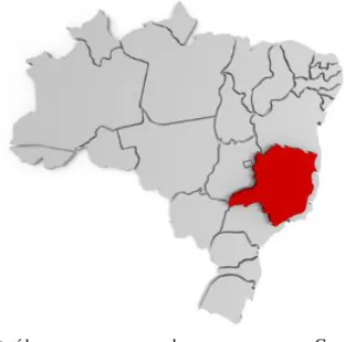 Figura 4: Localização do estado de Minas Gerais 