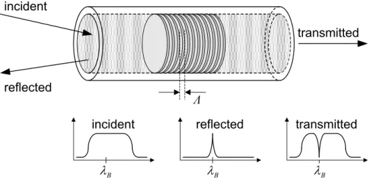 Figure 11.  Illustration of working principle of FBGs. 