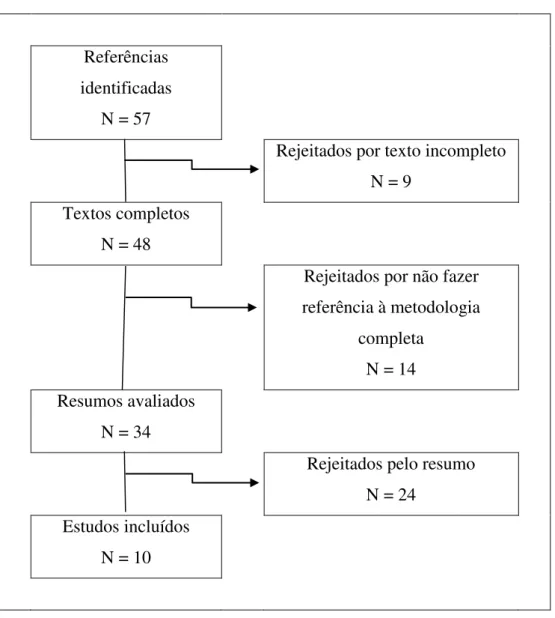 Figura 1. Processo de seleção dos estudos de investigação. 