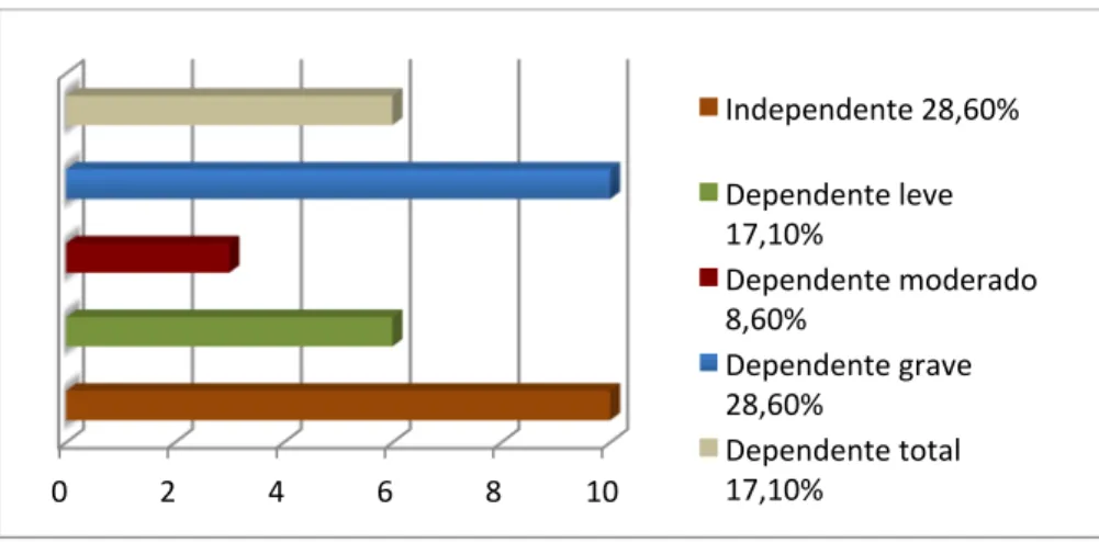 Gráfico 7- Distribuição da amostra segundo o nível de dependência dos residentes  