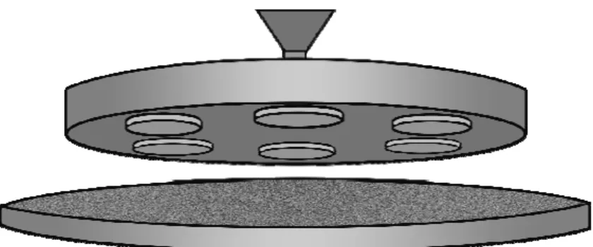 Figura 4.2 – Carrossel montado para polimento em politriz automatizada 