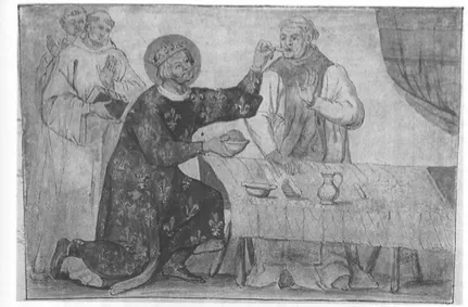 Figura 16. Luís alimenta o pobre  Figura 17. Milagre do breviário.  
