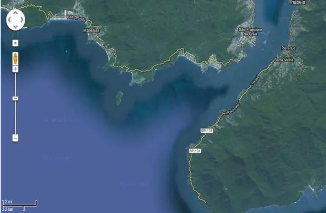 Figura 7. Mapa da região de coleta dos animais tropicais.  Mapa retirado  do site Google Maps