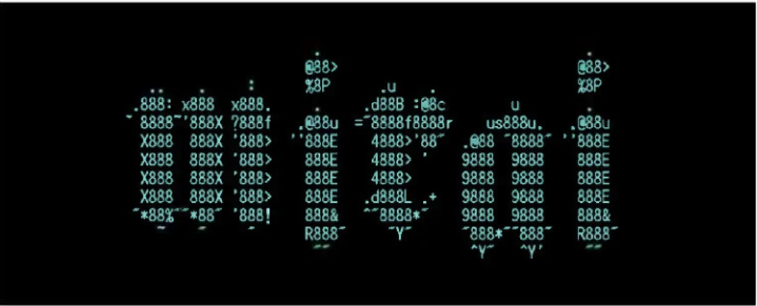 Figura 3 - Logo da interface de comandos do  botnet  Mirai disponibilizado por Anna-  senpai (2016)