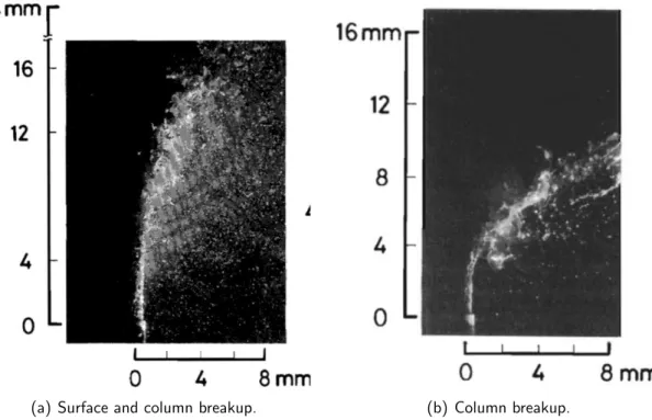 Figura 2.2 – Visualizations of breakup mechanisms identified by Oda et al. (1994).