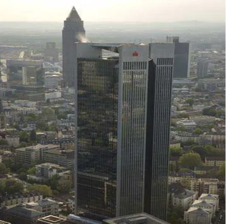 Figura 23 – Edifício Trianon em Frankfurt, na Alemanha, onde foi utilizado concreto de alta  resistência em três pilares (Hegger, 1996)