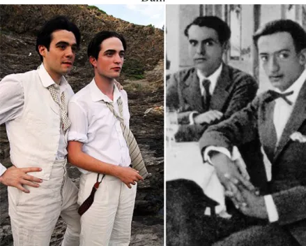 Figura 13  –  Ator Javier Beltrán como García Lorca e Robert Pattinson como Salvador  Dalí