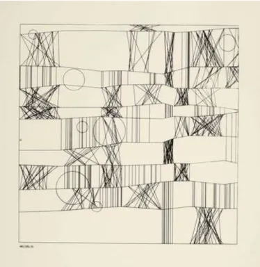 Figura 5 - Frieder Nake, 13/9/65 Nr. 2 (&#34;Hommage à Paul Klee&#34;) (1965) 