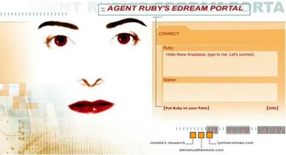 Figura 11  –  Lynn Hershman Leeson, Agent Ruby (screenshot) (1999 – 2002) 