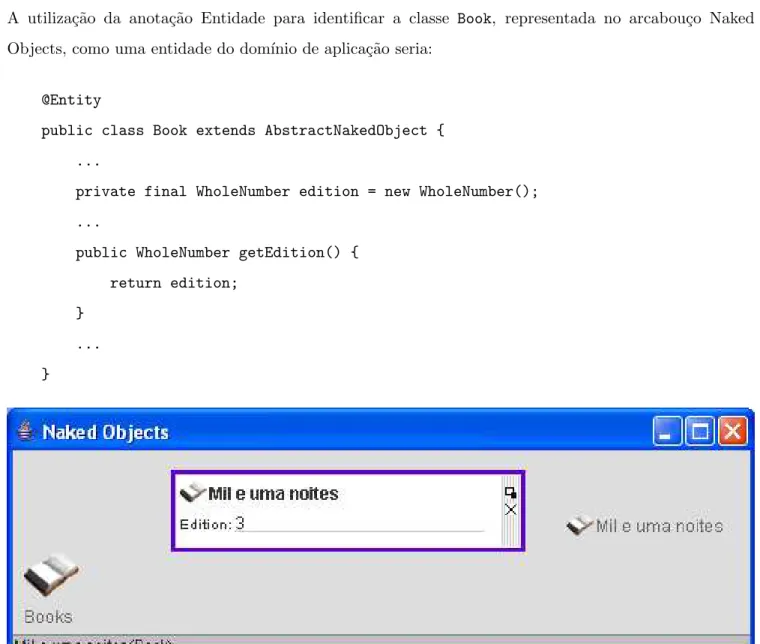 Figura 3.1: Interface gerada para a abstra¸c˜ao de classifica¸c˜ao