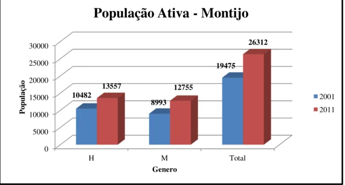 Gráfico nº 7 – População ativa 