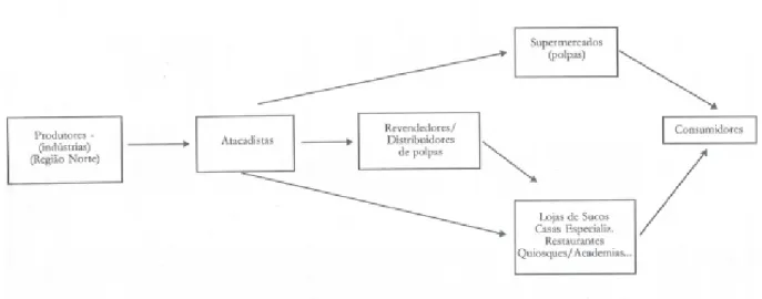 FIGURA 1 – Fluxo de comercialização da polpa de açaí na cidade do Rio de Janeiro.