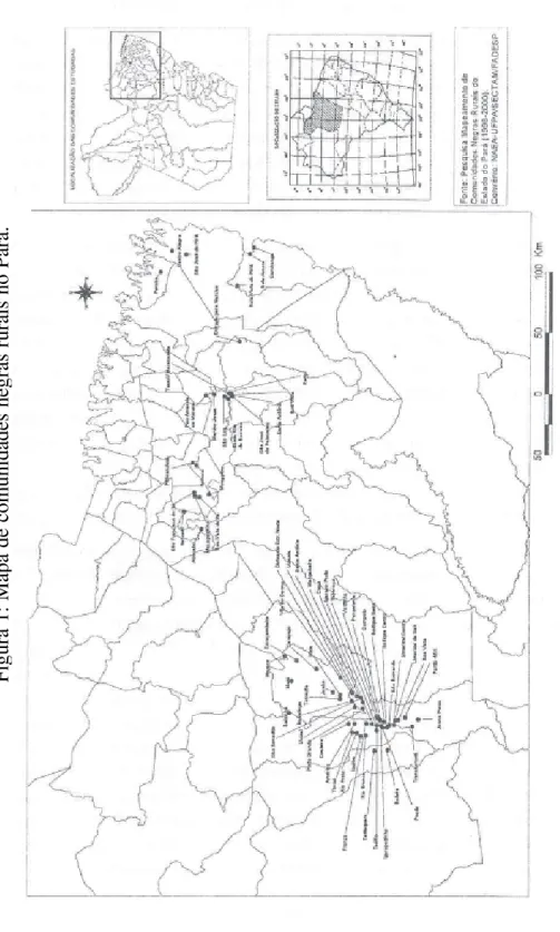 Figura 1: Mapa de comunidades negras rurais no Pará.
