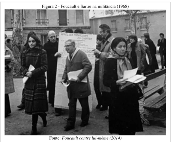 Figura 2 - Foucault e Sartre na militância (1968)  