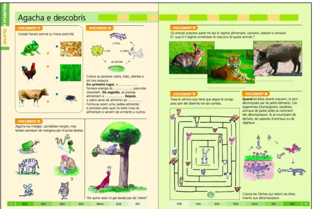 Figure 1  : Euromania  (version occitane), module 12, pages 2-3 (ESCUDÉ, 2008) 