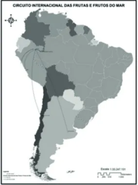 Figura 7 - Mapa do circuito das frutas e dos frutos do mar.