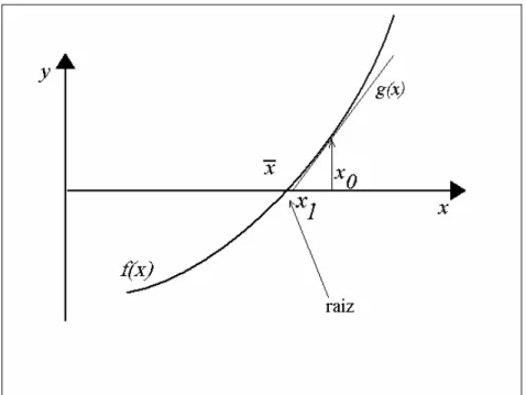 Figura 1.1 – Problema do valor inicial no método de Newton-Raphson 