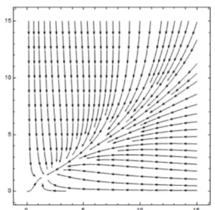 Figure 3.11: a 12 = 1.5 and a 21 = 1.2 Figure 3.12: a 12 = 0.5 and a 21 = 2.1