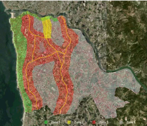 Fig. 1 – Zonamento do território 