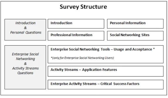 Figure 4 – Structure implemented in the survey that supports this research project. 