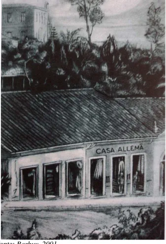 Figura 1  –  Casa Alemã, 1883, Rua Municipal (atual Rua General Carneiro) 