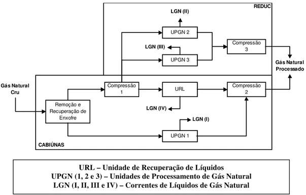 Figura 7. Modelo do processamento e transporte de gás natural – Rio de Janeiro. 