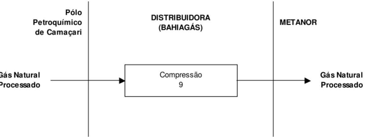 Figura 11. Modelo de distribuição de gás natural – Bahia. 