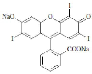 Figura 2: Estrutura química da rosa de bengala 