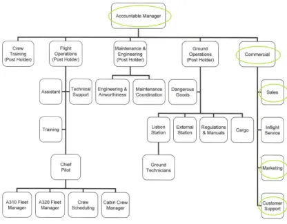 Figura 2: Organigrama da White Airways S.A.